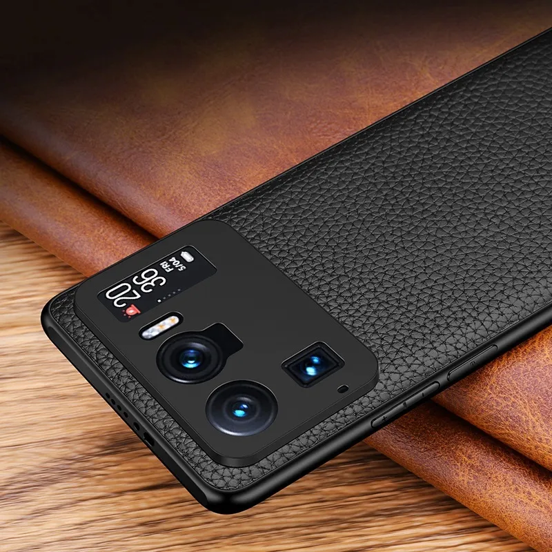 Casos de couro genuínos para Xiaomi MI 11 Ultra Telefone Capa Com Padrão Litch Shell de Luxo para Xiomi Mi 11 Pro