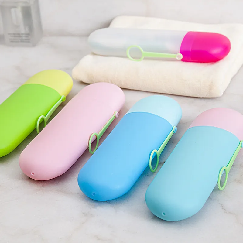 Cartouche manchon boîte produits de salle de bain Portable voyage brosse à dents boîte dentifrice support tasse lavage brosse à dents conteneur