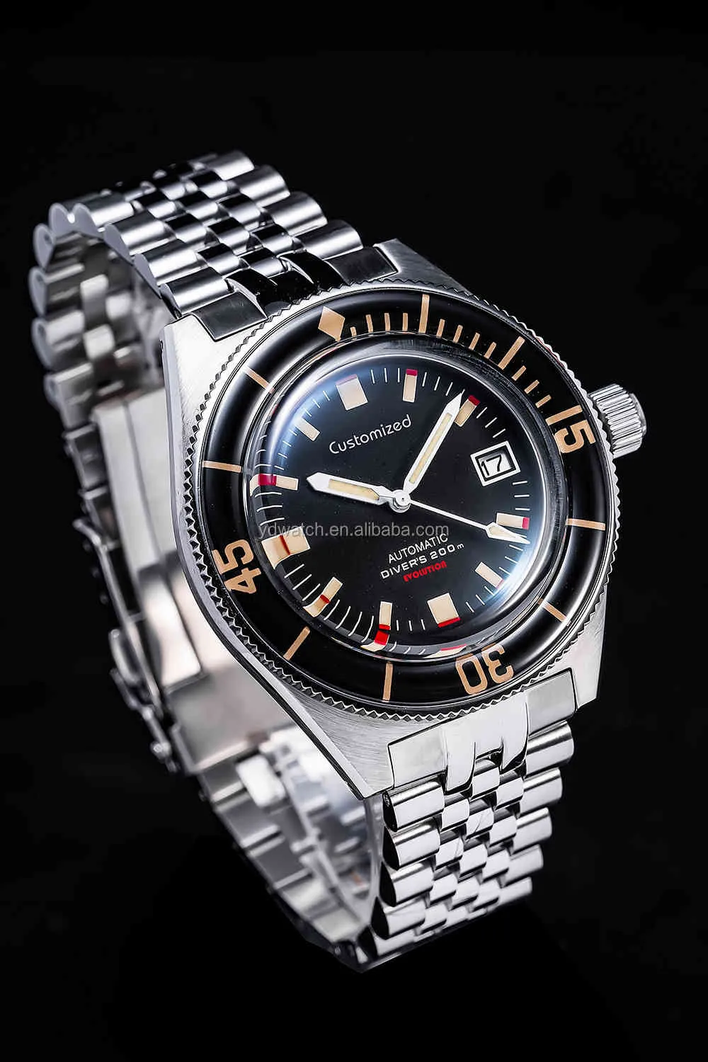 Hoogwaardige Vijftig Fathoms Stijl duikers Automatisch Horloge Saffier Lichtgevende Bezel 20ATM Marine Polshorloge287s