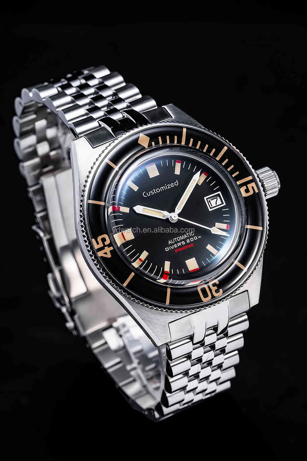 Wysokiej jakości Fifty Fathoms Style Nurks Automatyczne zegarek Sapphire Luminous Bezel 20Atm Marine Brance Watch219v