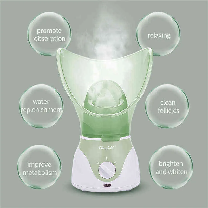 NXY Yüz Bakım Cihazları Ckeyin Yüz Vapur Isıtma Derin Temizleyici Mist Buhar Isıtıcı Püskürtücü Spa Sıcak Buharlaştırıcı Sauna Termal Akne Makinesi 0222