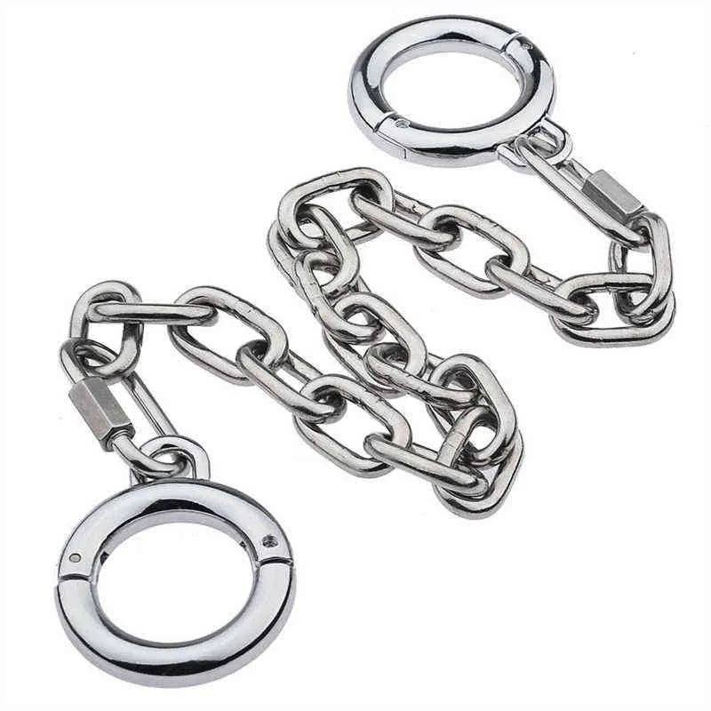 NXY SM bondage sm menottes jouets féminins menottes en métal en acier inoxydable chaînes de formation de bondage chaîne en métal 1126