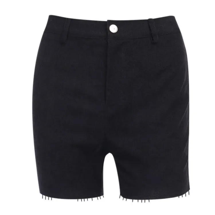 YICIYA Black Casual Corduroy Shorts Women Harajuku Korean Elastic High Waist Short Pants Ugly Letter Summer Women 210306