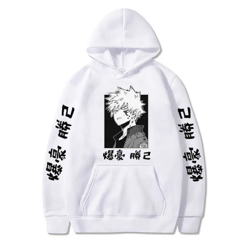 My Hero Academia Hommes Sweats à capuche Sweat-shirt Hip Hop Style Casual et Soft Tops 6 couleurs Taille XS-4XL Y0804