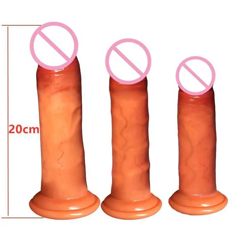 Dual Layered Silicon Dildo Real Touch Abnehmbares Haut mit Saugnapf -Sexspielzeug für weibliche Masturbation Realistischer Penis Big Dick X1769448