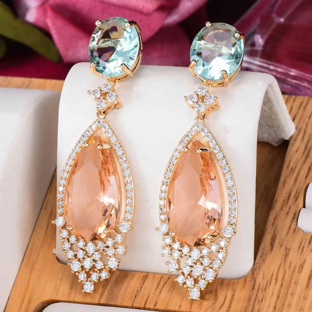 Brand High Quality Luxury Trendy Sparkly Dangle Enthusiasm Jewelery for Women Fashion Wedding Daily Earring Jewelry