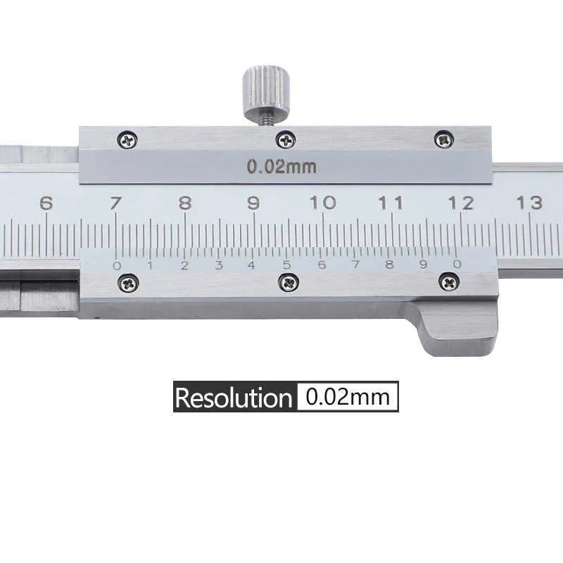 VERNIER CALIPER 9-150 / 200 / 300mm / 0.02 30-300mm Micrômetro de aço inoxidável dentro de instrumento de medição de métrica / polegada 210810