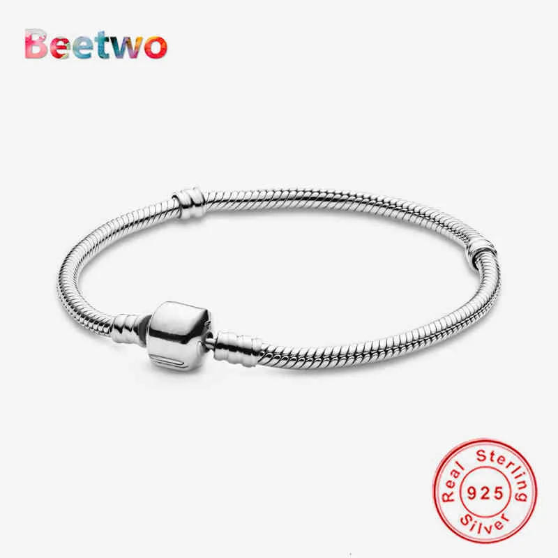 Fit Original Armband Bangle Charm Moments 925 Sterling Silver Chain DIY Jewelry Berloque313q