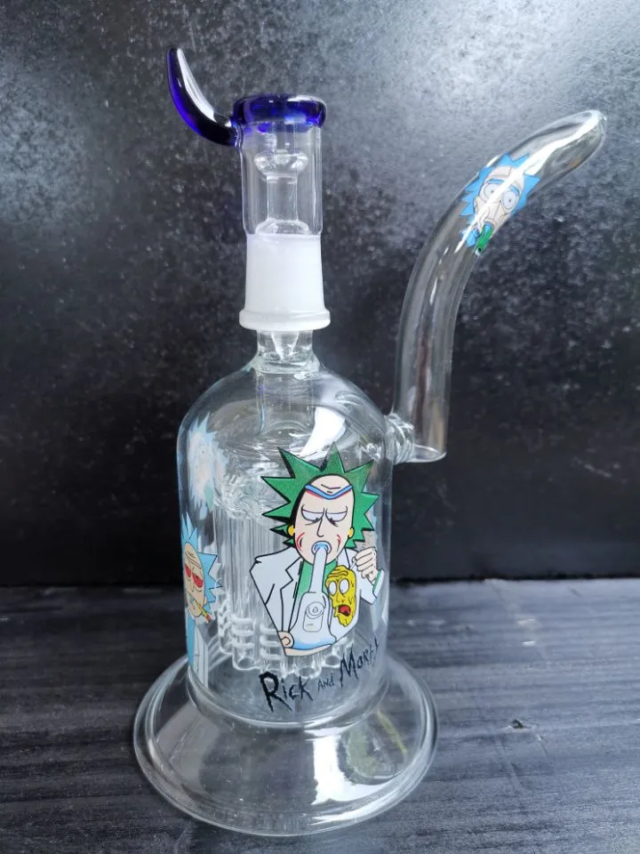 Beker Glas Water Bong Dikke Bongs Arm Tree Perc Waterpijp Bong Glas Nail Dome Dry Herb Recycler Oil Rigs zeusart winkel verkoop