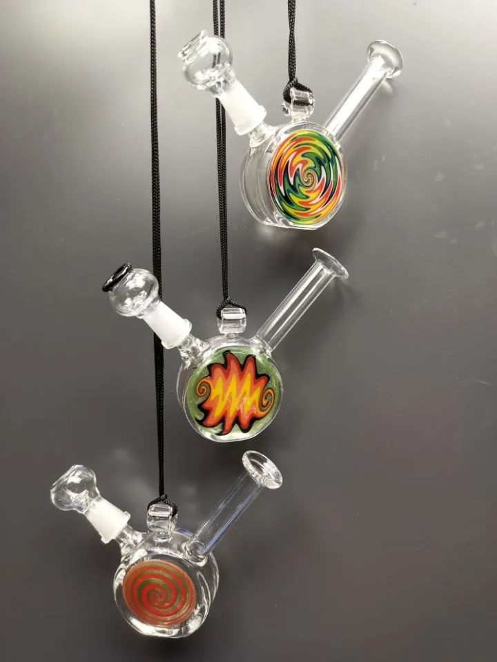 Novo Mini cachimbo de vidro colorido para fumar cachimbo de água 10mm com cúpula de unha de vidro zeusartshop