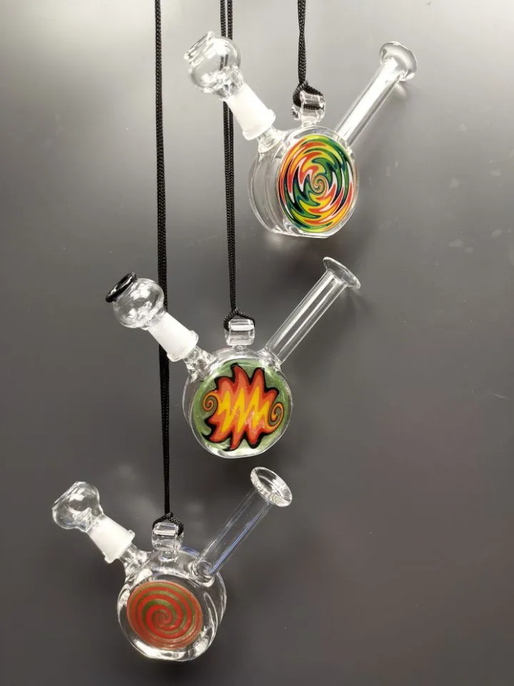 Nowy mini kolorowy szklany bong rura palenia rura wodna 10 mm ze szklaną kopułą paznokci ZeusartShop