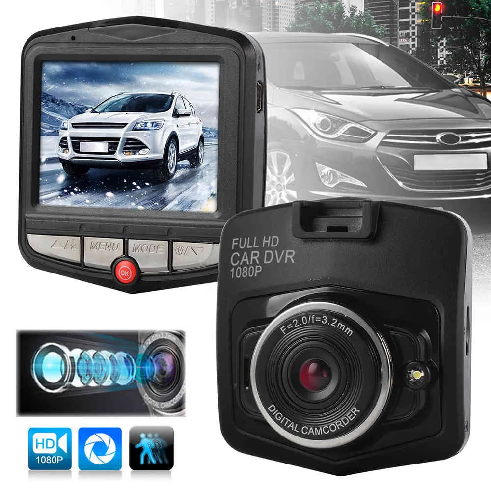 Samochód DVR Samochód DVR DashCam Przenośny Mini Kamera 2.4 CAL FHD 1080P Monitor parkingowy G- Czujnik Auto Video Recorder Registrator Kamera