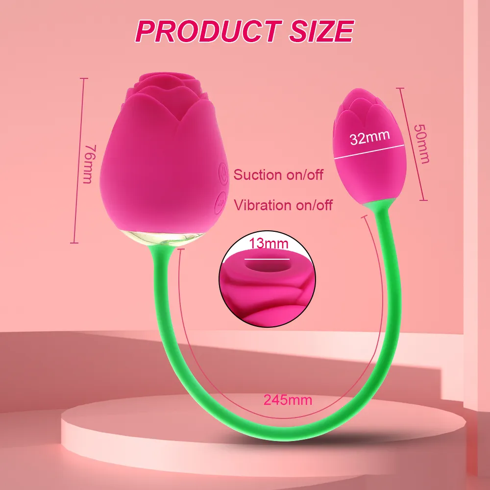 Rose Shape Clitoral Sucking Vibrator Powerful Clitoris Stimulator Vacuum Sucker Female Love Vibrating Eggs sexy Toy for Adults 18