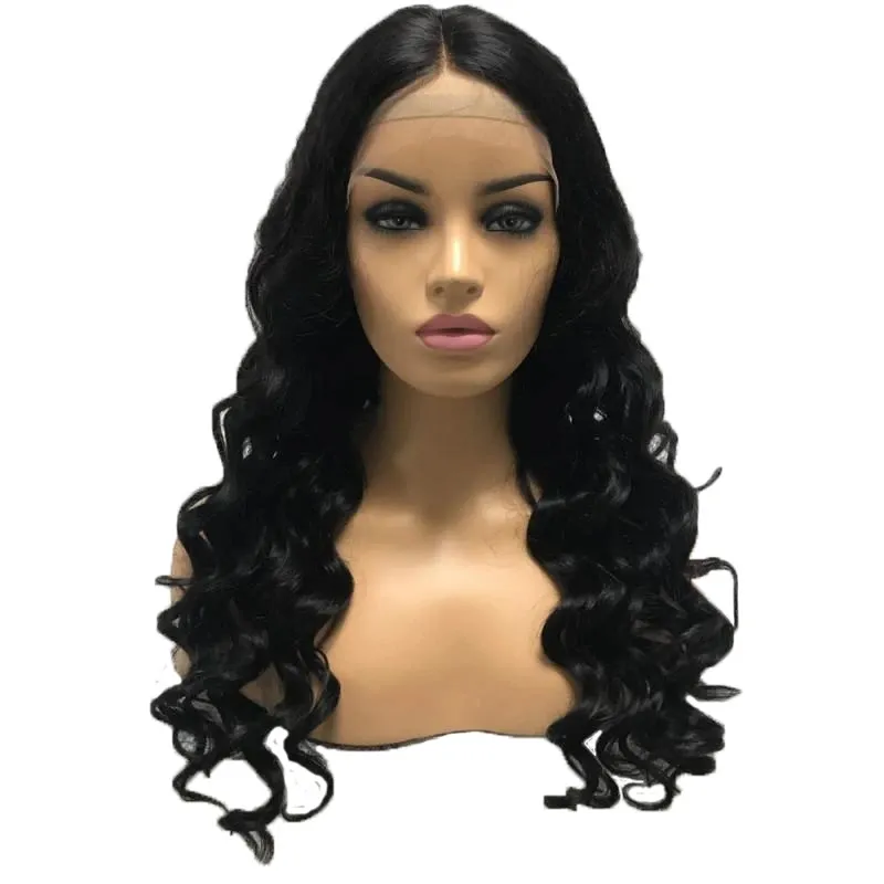 28 Inches Curly Wavy Synthetic Wig Simulation Human Hair Wigs for White and Black Women That Look Real JC0059