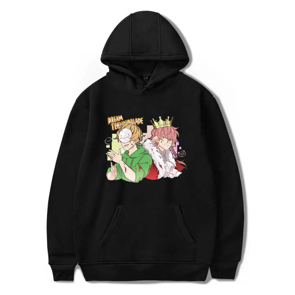 Drôle Anime Dream Smp Hoodies Harajuku Cartoon Hiver À Manches Longues Casual Sweats Femmes Mode Dream Wastaken Pulls G1019