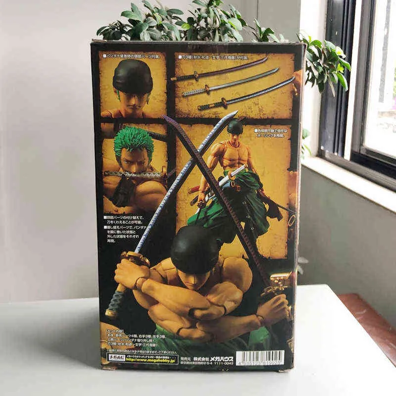 애니메이션 조인트 움직일 수있는 Roronoa Zoro 액션 피겨 영웅 DIY 조립 모델 PVC 입상 장난감 소년 선물 수집품 AA220311