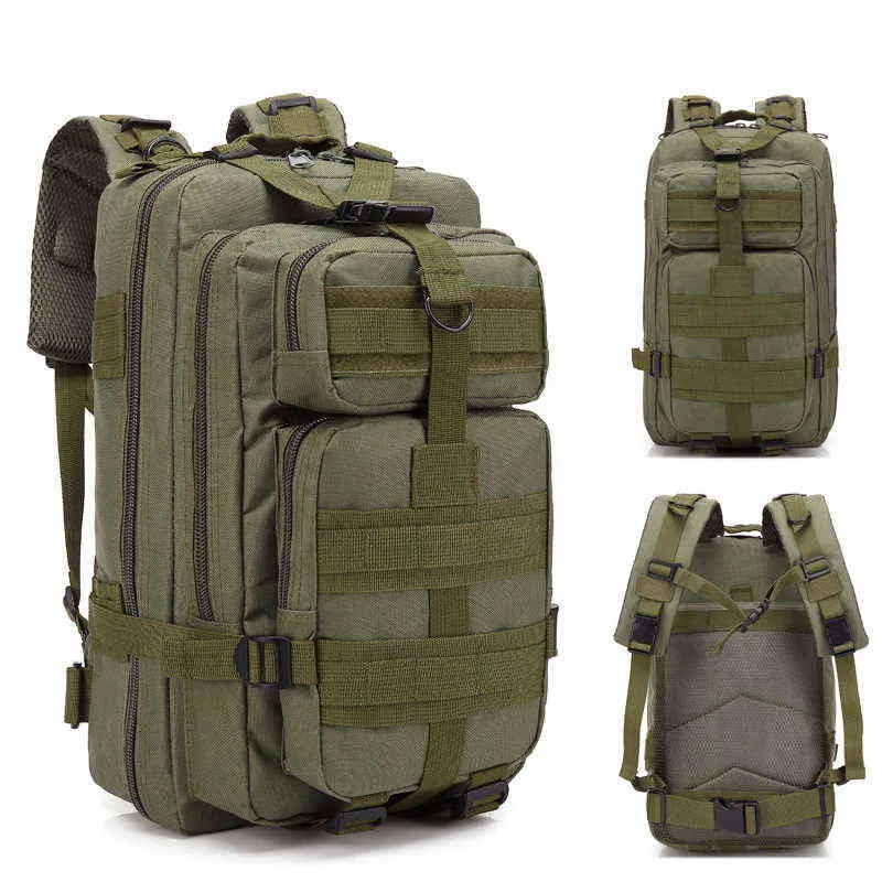 3P Zaino tattico Militare Molle Army Bag Outdoor Escursionismo Campeggio Zaino Borsa a tracolla da viaggio Circa 30L Y1227