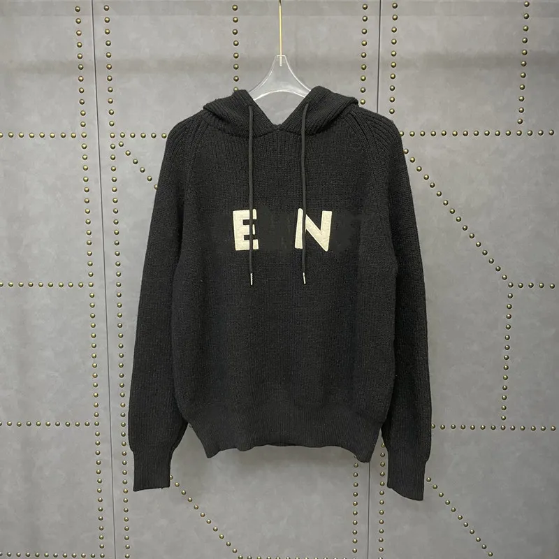 21 early autumn new + embroidered letter hooded Pullover Sweater couple tricolor