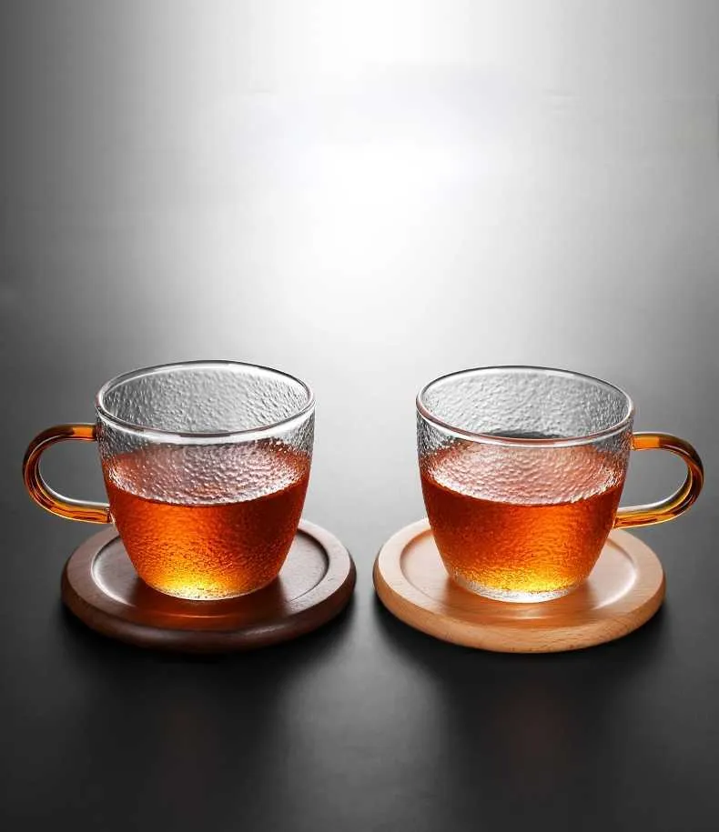 / set Sous-Verre En Bois Boisson Tasse À Café Tapis Facile À Nettoyer Napperons Rond Thé Pad Table Pad Titulaire Vaisselle Cuisine Accessoires 210817