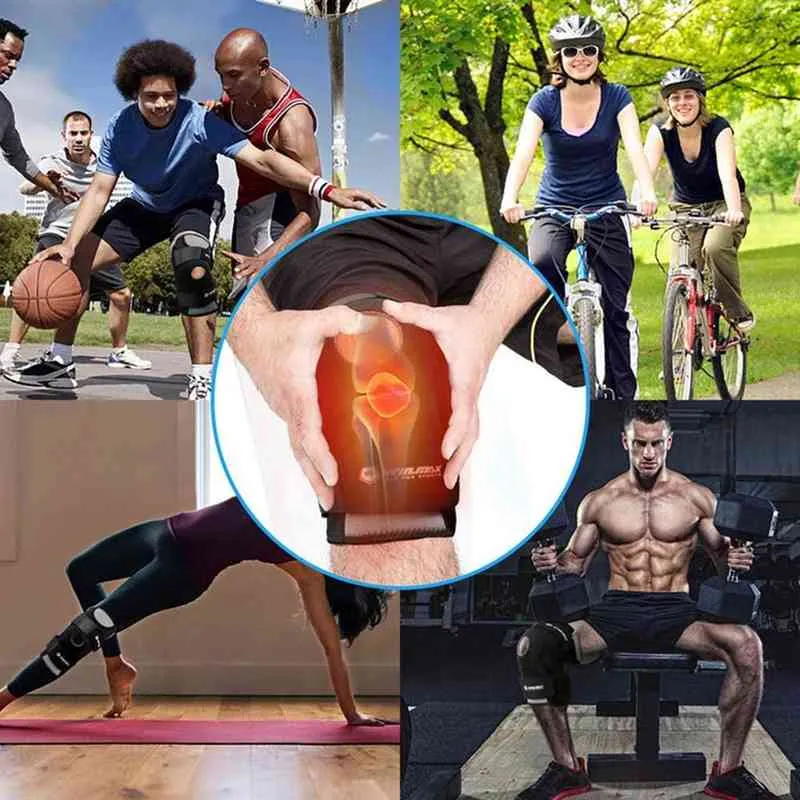 WIN.MAX Gym Kniestütze, Hülse, entlastet Beinarthritis, Meniskusriss, Kniegurtpolster, offene Patella, Stabilisator, Schutz 220208