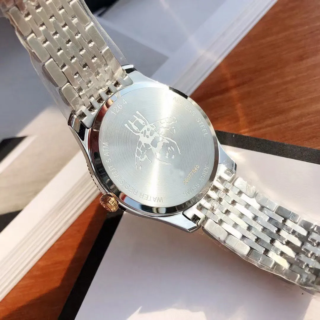 Модные высококачественные женские часы унисекс 36 мм 29 мм с кварцевым механизмом, корпус из нержавеющей стали с рисунком пчелы, подержанные часы без коробки353T