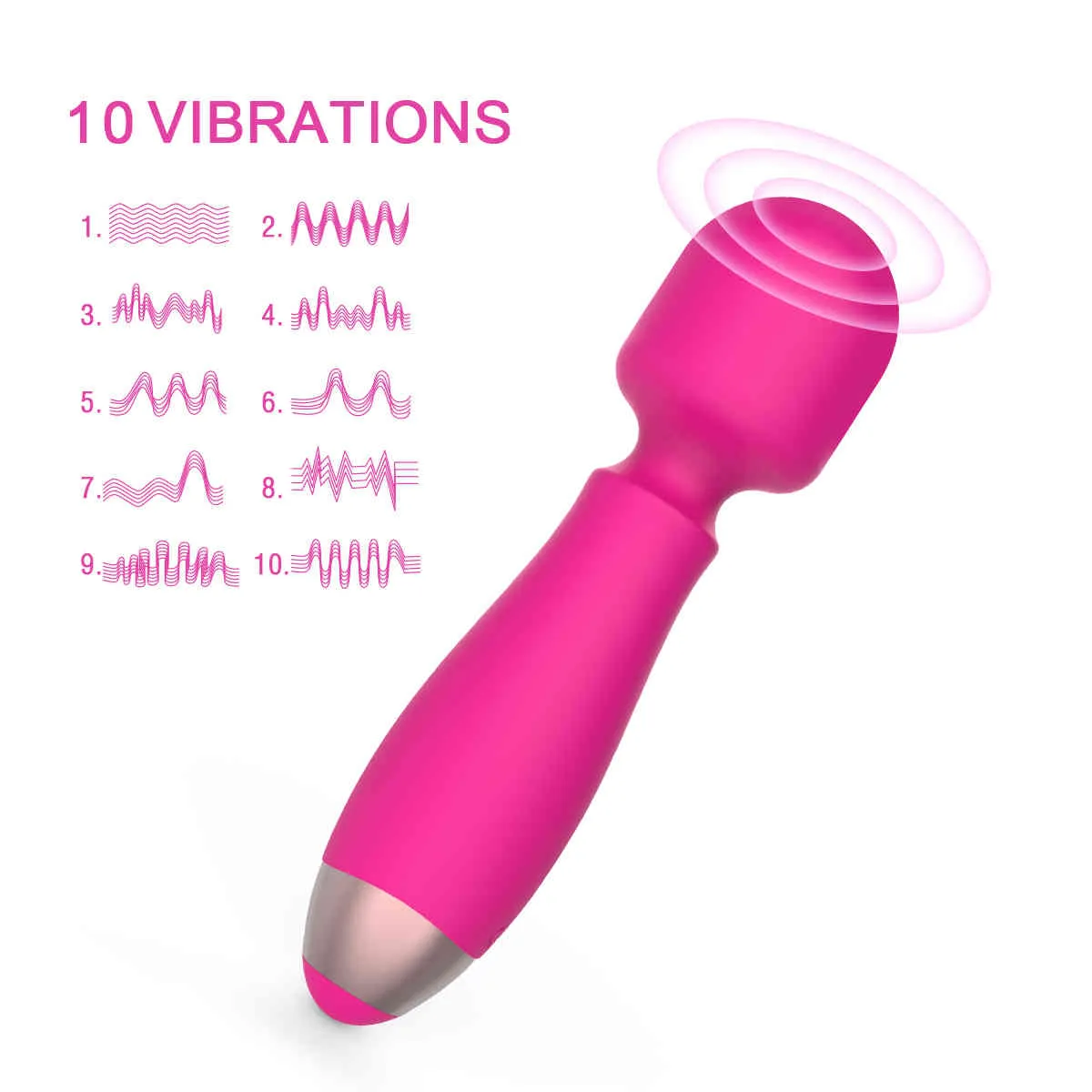 Massage puissants vibrateurs de clitoris oraux pour les femmes USB Charge AV baguette magique vibrateur masseur jouets sexuels pour adultes pour femme masturbateur