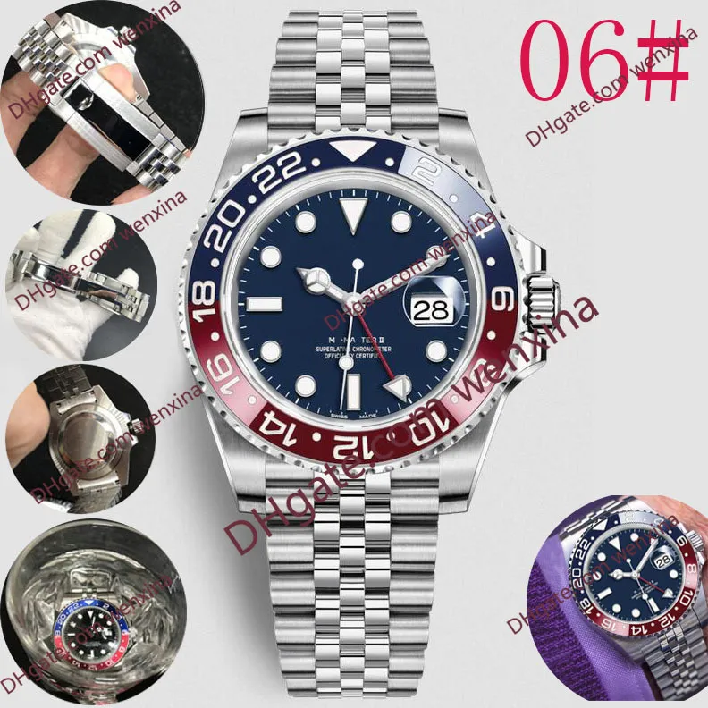 20 качественных часов, 40 мм, маленькие указатели Бэтмена, регулируемые отдельно, 2813, автоматические часы из нержавеющей стали, водонепроницаемые мужские часы montre de luxe282M