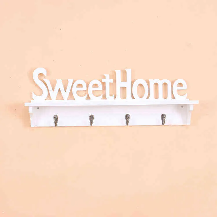 Sweet Home étagères chapeau porte-clés 4 crochets mural rangement organisateur cintre support suspendu décoration D3 211112