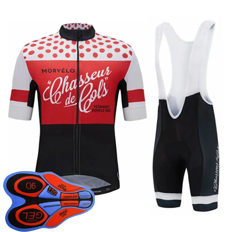 2021 Nouvelle équipe Morvelo Cyclisme Manches courtes Jersey Cuissard Ensembles Whole 9D Gel Pad Top Marque Qualité Vélo Sportwear Y2182405248H