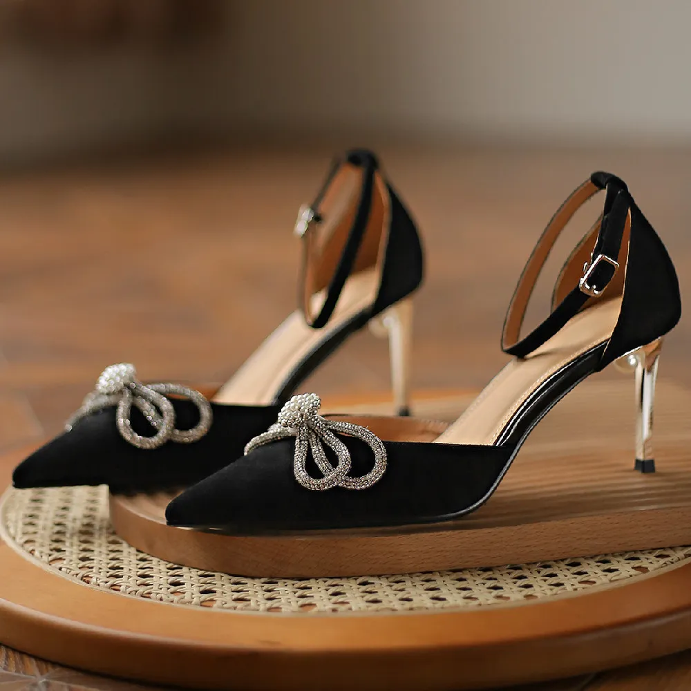 Dress heel sandals kakhi suede - Woman high heel sandals