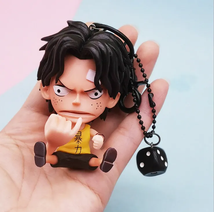 Create Anime One Piece Keychain Pendant Cartoon Luffy Soron Ace Garage Kit Keychains Fan Collection Memorial Gift Keyring L028458263