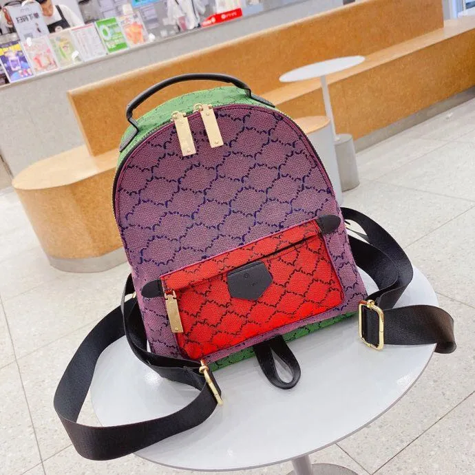 Brand 22SS Letter Printing Design Female Mini Backpack European and American Fashion Student High Capacity Women's Travel Bag2469