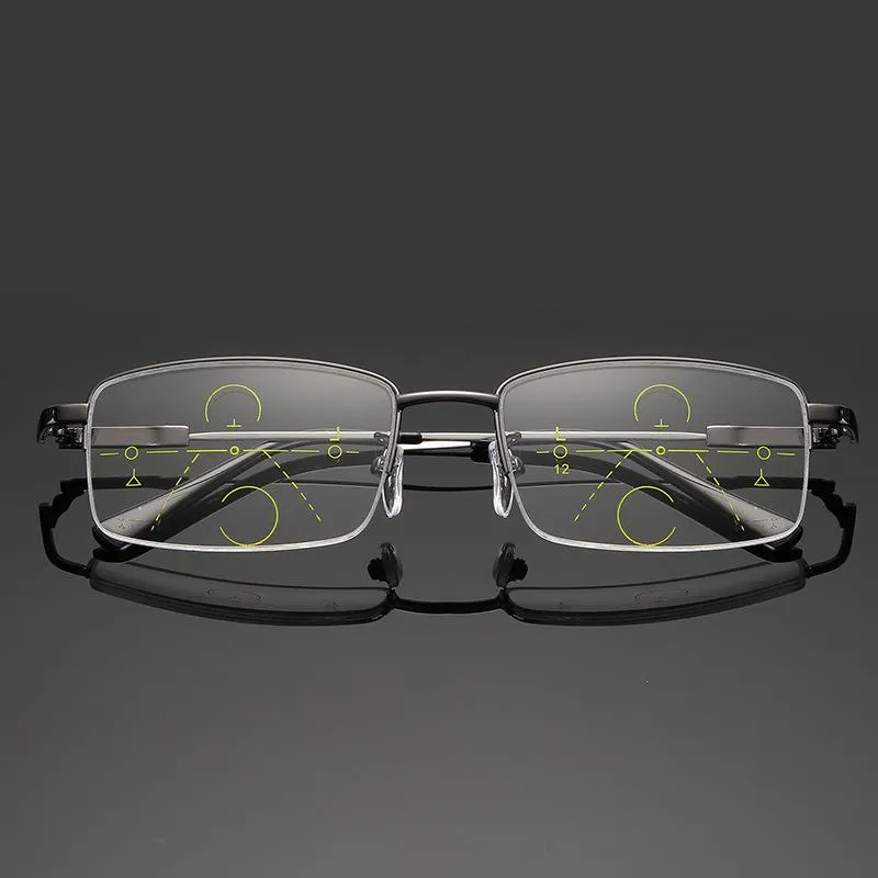 نظارات شمسية قريبة من الأغراض متعددة التركيز نظارات القراءة التقدمية التكبير الأذكي