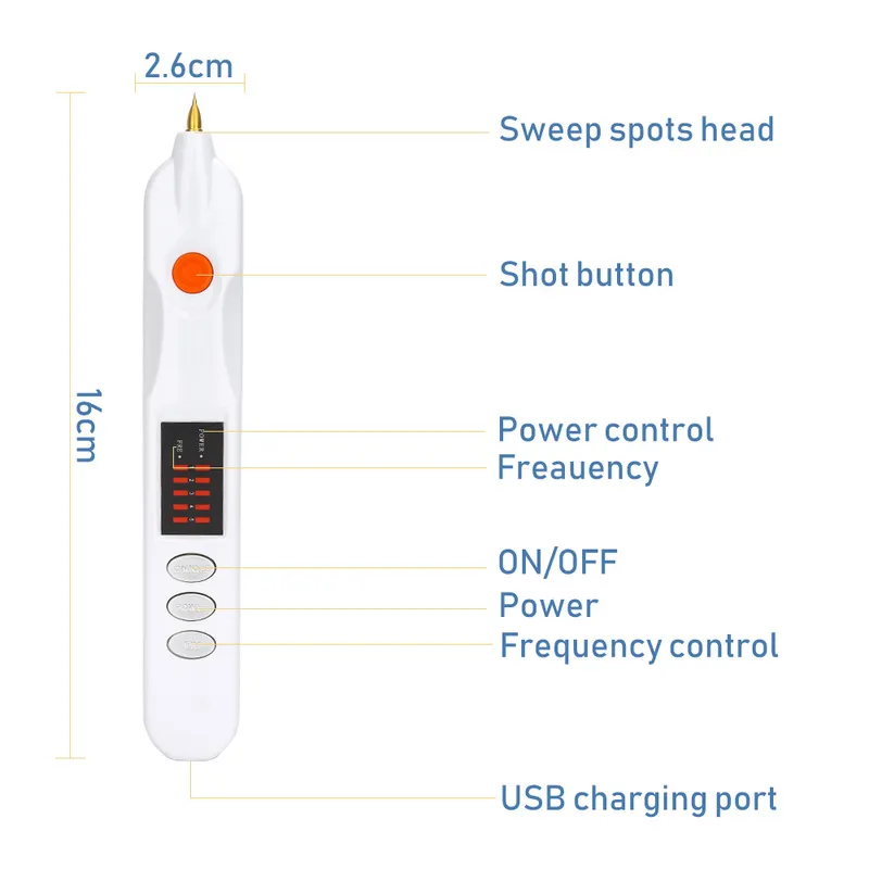 Elektrische Plasma Pen Mol Verwijdering Donkere Vlekken Remover LCD Huidverzorging Punt Wratten Tag Tattoo Tool Schoonheid 220216