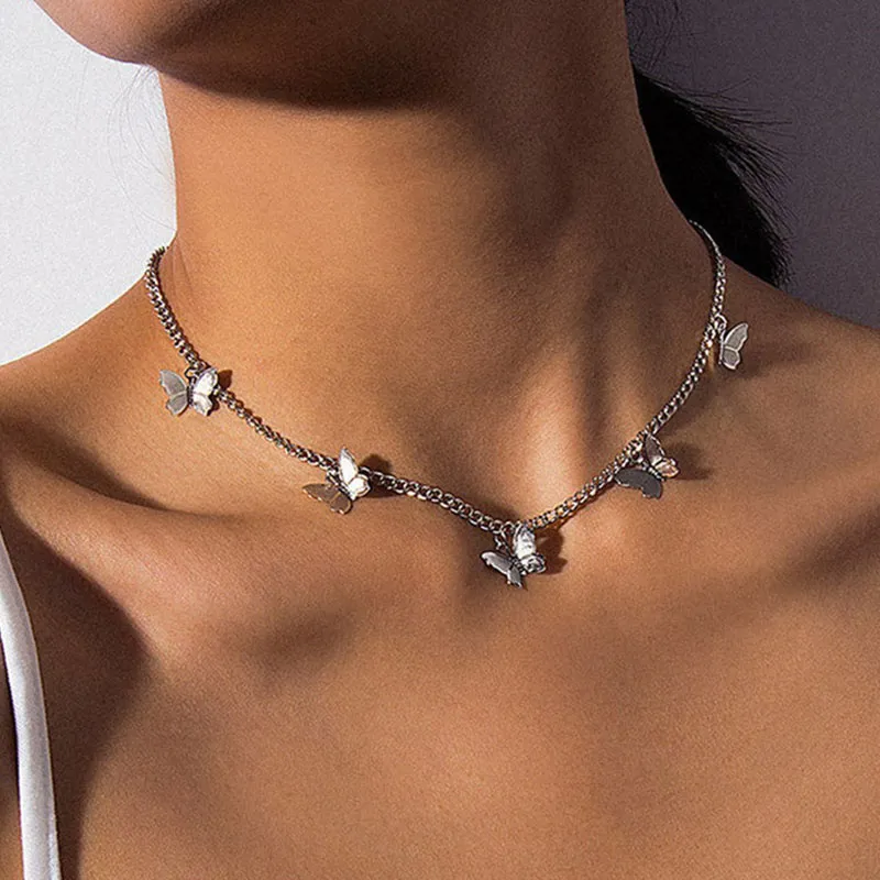 Bohemian Nette Choker Halskette Für Frauen Gold Silber Farbe Schlüsselbein Kette Mode Weibliche Chic Schmuck Geschenk