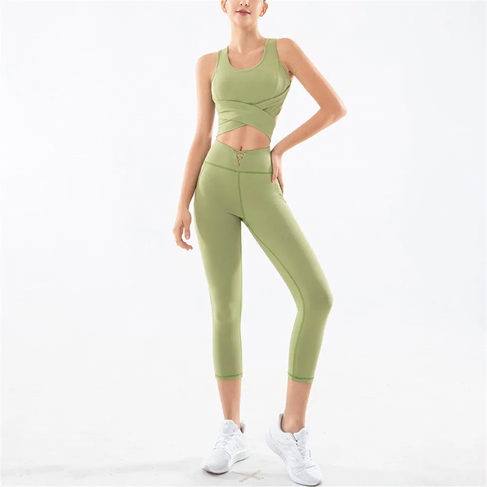 Costume féminin mélodie costume costume costume sport haut de gym qualité de gymnastique de sport coupé cul pantalon de yoga cul pantalon femme vêtements femmes