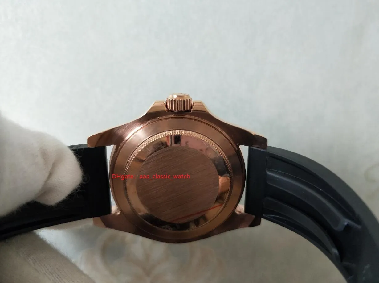 Top High Quality Wristwatches 116655 40MM Men's Rose Gold with 2813 Automatic Movement Rubber Strap Men's Watch Watches243d