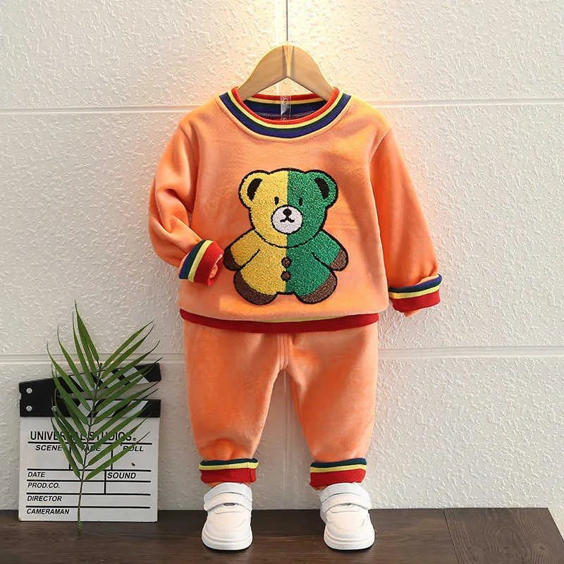 Lzh Fashion Newborn Winter Clothes Baby Boys Tracksuit for Children's Clothing Sets Infant Girls Suit Thicken Autumn Kids Outfit G1023