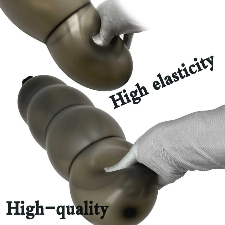 Diâmetro da expansão 14 cm Plugue anal inflável de vibrador com 5 contas coluna de silicone embutida ENORME BUMT BURT Dilator Toy sexual 2110182856333