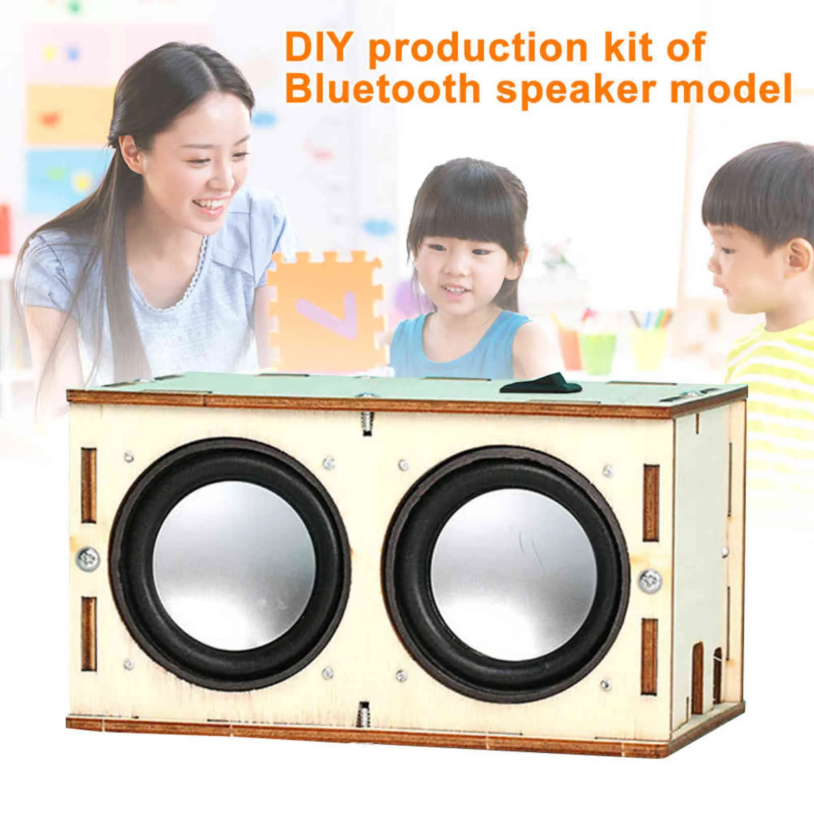 Elektronische geluidsversterker DIY Bluetooth Speaker Box Kit ABS Batterij aangedreven Kinderen Volwassenen Handgemaakt Draagbaar Niet giftig Veilig H11112809922