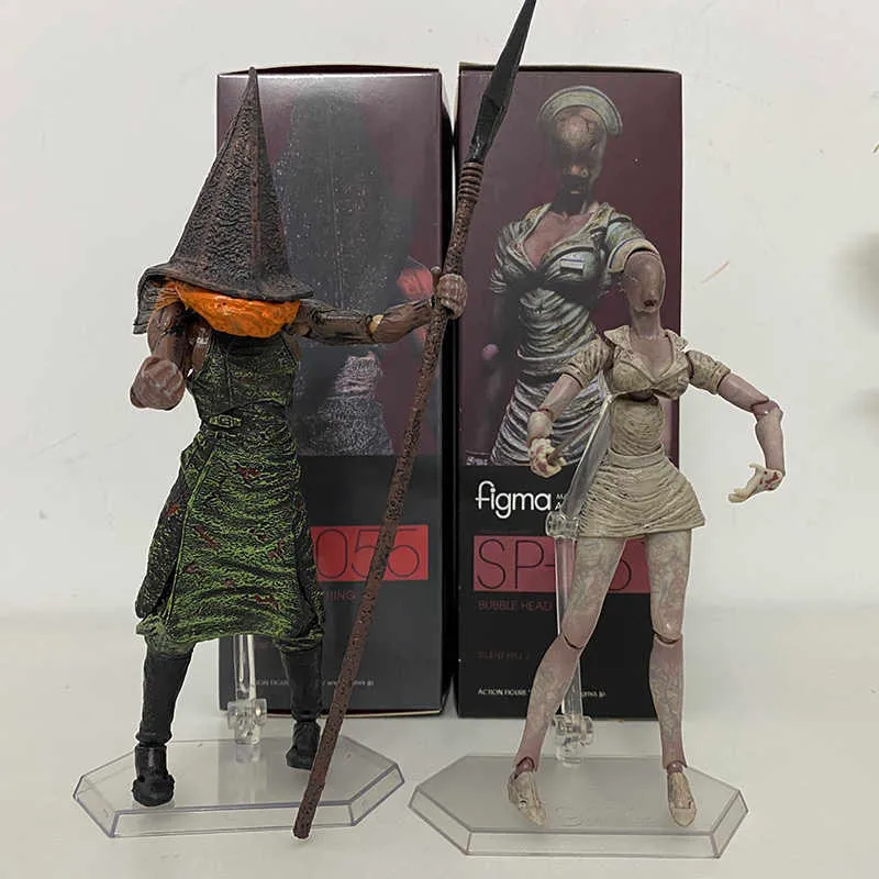 Figma Silent Hill Figure 2 pyramide rouge chose bulle tête infirmière Sp061 figurine jouet horreur Halloween cadeau Q06216631372
