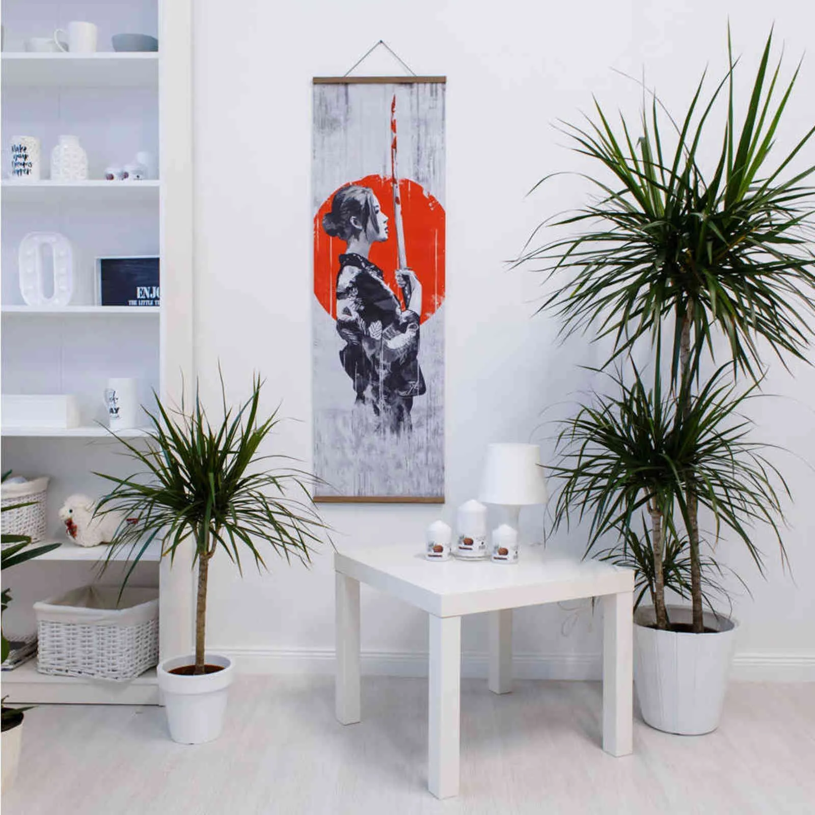 캔버스 포스터와 인쇄 용 일본 사무라이 우키성 단단한 나무 교수형 스크롤 211023334010과 함께 벽 예술 가정 장식