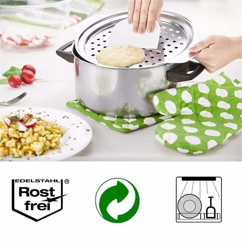 Rvs Spaetzle Maker Deksel met Schraper Duitsland Eieren Noodle Dumpling Maker Thuis Keuken Pasta Koken Gereedschap Accessoires Y2276I