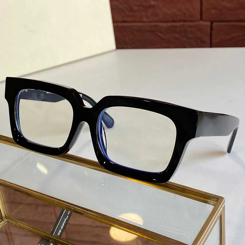 Óculos de sol brancos OW40001U moldura de placa quadrada grossa estilo europeu e americano estrela hip-hop óculos polarizados unissex tamanho 57-19-14278e