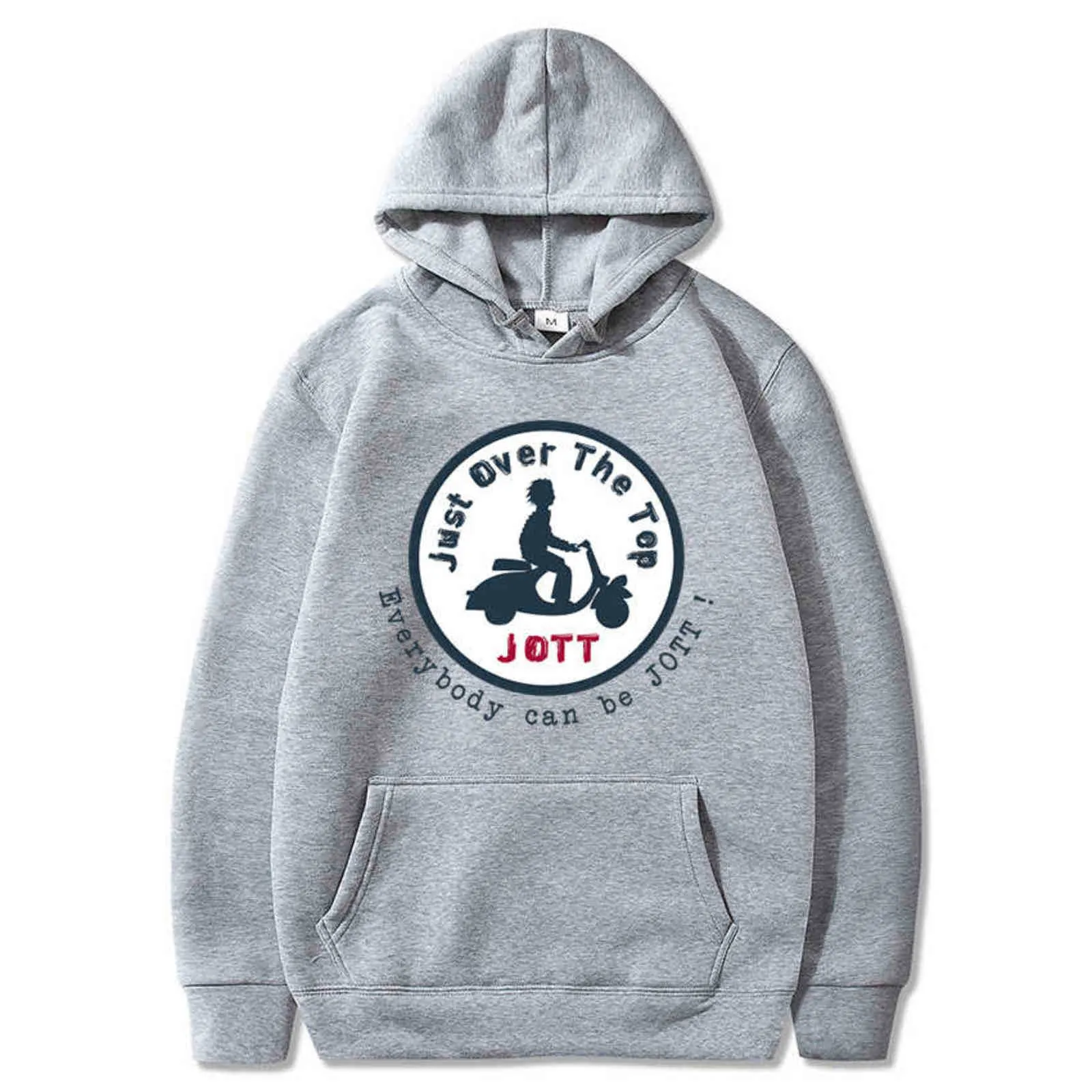 2022 Men Autumn and Winter Jott Just Over the Print Hoodie Man Design Streetwear Casual Warm Hooded with Pocket