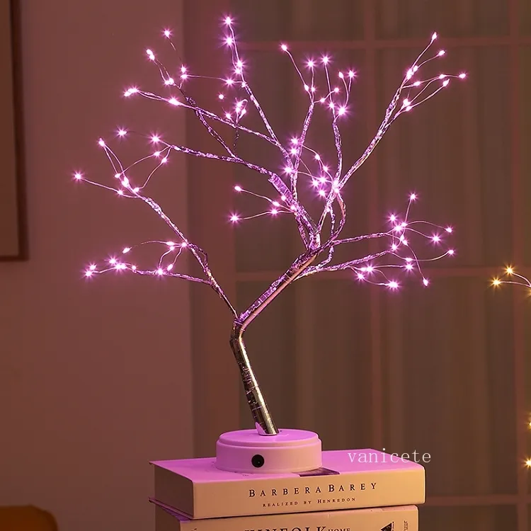 Lámpara de árbol de perlas Árbol luminiscente LED color árbol de navidad decoración patio paisaje Interruptor táctil Por mar T2I52668