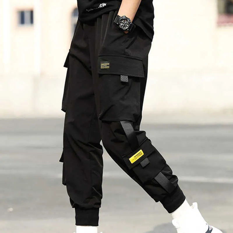 2021 Nieuwe herengoed Harem Broek Hip Hop Casual Mannelijke Joggers Broek Mode Streetwear Jogging Broek Japanse stijl kleding x0615