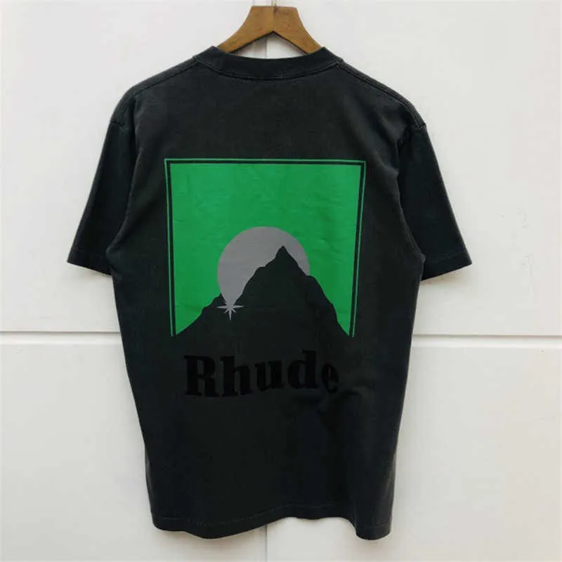 T-shirts Hommes Femmes Japon Rh Coiffure Imprimer Top T-shirts Style D'été Rhude RHUDE T-shirt X0602