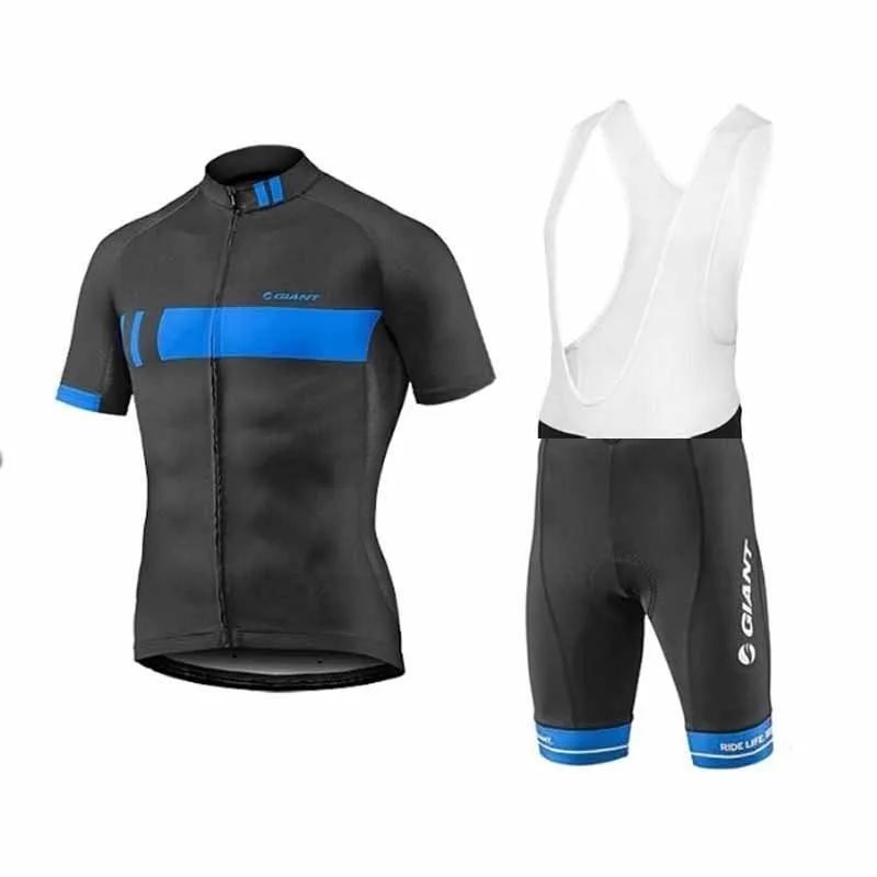 Respirável preto gigante equipe de bicicleta camisa ciclismo manga curta terno roupas ciclismo mtb equitação ropa ciclismo bib shorts273g