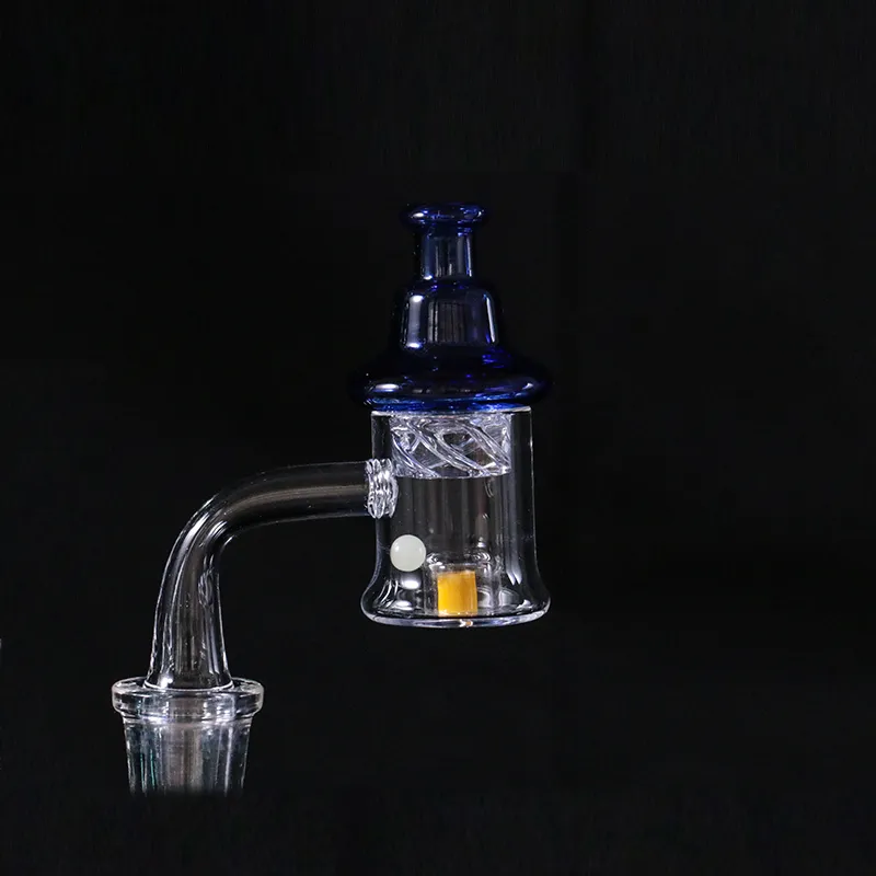 New Quartz Banger Nail 14mm 18mm Male Joint Smoking Accessaries With Vuliauvuliau Bulge Colors Glass Bubble Spinning Carb Cap and Terp Pearl for Dab Rig Glass Bongs
